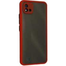 Newface Realme C11 2021 Kılıf Montreal Silikon Kapak - Kırmızı
