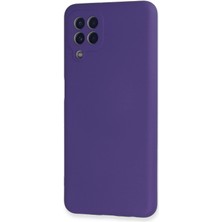 Newface Samsung Galaxy A22 Kılıf Nano Içi Kadife Silikon - Mor