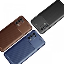 Newface Oppo Reno 5 Kılıf Auto Focus Karbon Kapak - Lacivert