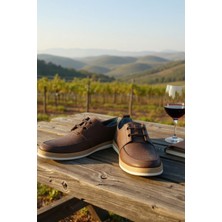 Enoch Hakiki Deri Full Lazer Kesim Nefes Alan Lastikli Erkek Comfort Ayakkabı