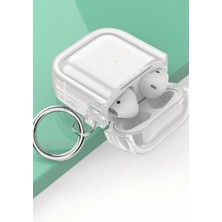 Movenchy Airpods 4 (4.nesil) Shiny Şeffaf Kılıf - Beyaz