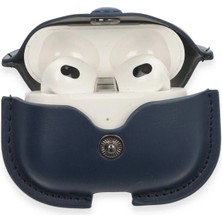 Newface Airpods 3 (3.nesil) Çanta Deri Kılıf - Lacivert