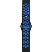 Newface Watch 22MM Spor Delikli Kordon - Siyah-Mavi