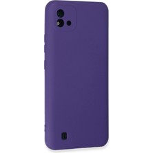 Newface Realme C11 2021 Kılıf Nano Içi Kadife Silikon - Mor