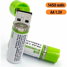 NW NessiWorld Buffer® USB Şarjlı 1450MAH Aa 1.2V Lityum Kalem Pil – 2’li Set, Tekrar Şarj Edilebilir Uzun Ömürlü Dönüştürülebilir Batarya