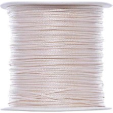 NW NessiWorld Paraşüt Ipi, Bileklik-Kolye Örgü Ipi 1 mm 50 Metre Ekru