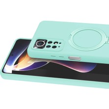 Newface Xiaomi Redmi Note 12 Pro 4g Regal Magsafe Standlı Kapak - Su Yeşili