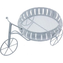 Mutlu Adım 1 Adet 19X30CM Yuvarlak Sepetli Desenli Metal Bisiklet