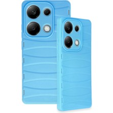 Newface Xiaomi Redmi Note 13 Pro 4g Kılıf Bibercas Silikon Kapak - Mavi