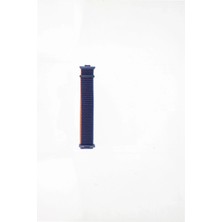 Newface Huawei Fit 4 Hasırlı Cırtcırtlı Kordon - Lacivert-Turuncu