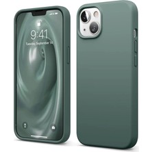 Newface Iphone 14 Kılıf First Silikon - Koyu Yeşil