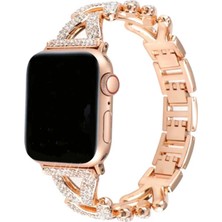 Newface Apple Watch 38MM Node Taşlı Kordon - Siyah