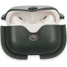 Newface Airpods Pro 2 (2.nesil) Çanta Deri Kılıf - Haki Yeşil