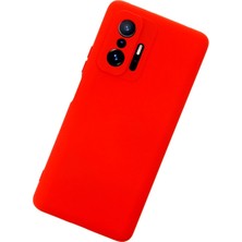 Newface Xiaomi Mi 11T Pro Kılıf Nano Içi Kadife Silikon - Kırmızı