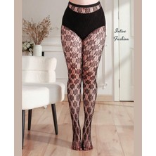 Intive Lingerie Intive Fashion Daisy Papatya Desenli Büyük Fileli Modern Ithal Külotlu Çorap