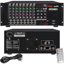 Küp Mixer Anfi 2X500W 8 Kanal Bölgeli Eko Bt/usb/sd Poke PK-2400 8c USB