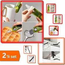 Normadia Çok Amaçlı Temizlik Fırçası ve Derz Temizleme Fırçası Seti, Ince Kıl