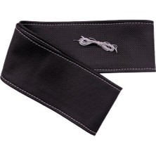 NW NessiWorld Tüm Araçlara Uyumlu Vinil Direksiyon Kılıfı, Dikmeli Gri Dikişli