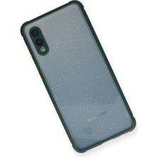 Newface Samsung Galaxy A02 Kılıf Miami Şeffaf Silikon - Koyu Yeşil