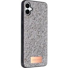 Onegif Samsung Galaxy A06 Bright Simli Kapak - Gümüş