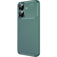 Newface Realme Note 60 Kılıf Auto Focus Karbon Kapak - Koyu Yeşil