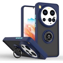 Newface Xiaomi Mi 15 Ultra Kılıf Montreal Yüzüklü Silikon Kapak - Lacivert