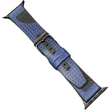 Movenchy Watch 45MM Buff Deri Kordon - Lacivert