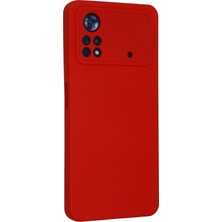 Newface Xiaomi Poco X4 Pro 5g Kılıf Nano Içi Kadife Silikon - Kırmızı