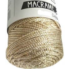 NW NessiWorld Makrome Ipi 3mm Polyester Krem Simli