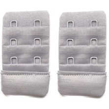 Vexor 2 Adet Agraf Sütyen Uzatma Kopçası 3 Sıra / 2 Kanca Gri