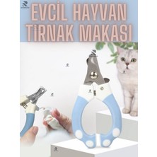 Romingo Emniyet Kilitli Kedi Köpek Tırnak Makası  Yarım Ay Kesim Paslanmaz Çelik Yaylı Bakım Seti