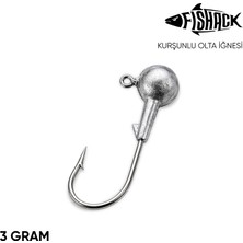 Fishack Jighead - Zoka - Kurşunlu Olta İğnesi - Gümüş - 3 gr
