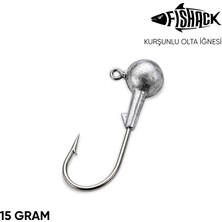 Fishack Jighead - Zoka - Kurşunlu Olta İğnesi - Gümüş - 15 gr