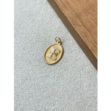 Rupen Kraft 14 Ayar Altın Oval Harf E Kolye Ucu Altın Oval E Harfi Kolye Ucu Altın Harf Altın Uç