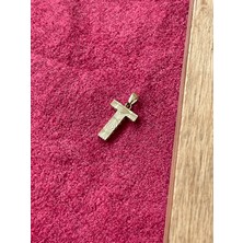 Rupen Kraft 14 Ayar Gramajlı Altın Kolye Ucu Füzyon 3 Boyutlu T Harfi Altın Kolye Ucu