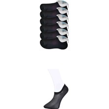 Vexor Siyah Erkek Görünmez Çorap 6 Çift