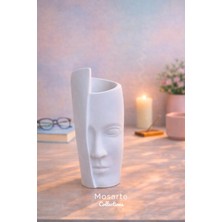 Mosarte Tek Yüz Formlu Dekoratif Vazo / Heykel