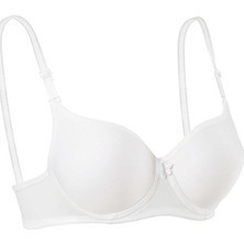 Vexor Destekli Slikonlu Düz Sütyen Beyaz