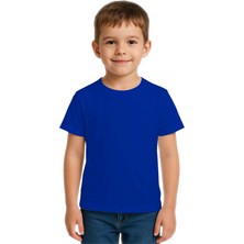 Sedirli Unisex Düz Renkli Çocuk Tişört Pamuklu Penye Kumaş