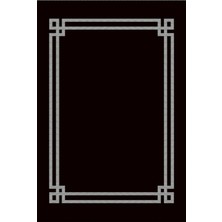 Kilim Home Mars 2063 Siyah Çerçeveli Klasik Dekoratif Pamuk Dokuma Halı Modeli