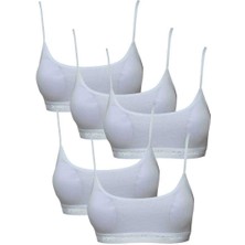 Vexor Pedli Ip Askılı Beyaz Büstiyer 5 Adet