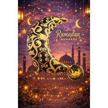 Pairla Ramazan Süsleri, Ramazan Süsü, Ramazan Süsleri Ay Şekilli Camili Folyo Balon