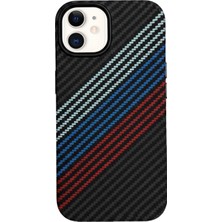 Case World Caseworld iPhone 11 ile Uyumlu Kapak Magsafe Şarj Özellikli Ince Yapılı Karbon Kevlar Kılıf - Siyah