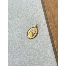 Rupen Kraft 14 Ayar Altın Oval Harf N Kolye Ucu Altın Oval N Harfi Kolye Ucu Altın Harf Altın Uç