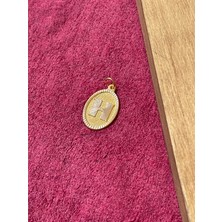 Rupen Kraft 14 Ayar Altın Oval Harf H Kolye Ucu Altın Oval H Harfi Kolye Ucu Altın Harf Altın Uç