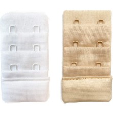 Vexor 2 Adet Agraf Sütyen Uzatma Kopçası 3 Sıra / 2 Kanca  Beyaz Ten