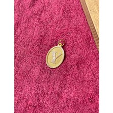 Rupen Kraft 14 Ayar Altın Oval Harf Y Kolye Ucu Altın Oval Y Harfi Kolye Ucu Altın Harf Altın Uç