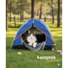 Kamptek Kamp Teknolojisi Kamptek Portatif Kedi Hayvan Kamp Çadırı - Otomatik Kurulumlu, Katlanabilir Kedi Evi, Yumuşak Yaz Kış Kullanıma Uygun