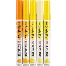 Talens : Ecoline Fırça Uçlu Sulu Boya Kalem Seti : Sarı Renkler Serisi (5 Renk)