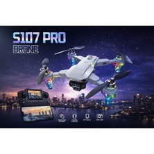 Rose Teknoloji S107 Pro Katlanabilir 4K Hd  Yüksek Görüntü Kalitesi 2 Kameralı Fpv Canlı Görüntü Aktarımlı Çift Bataryalı ve Taşımaçantalı Drone